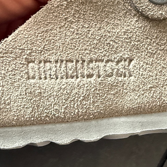 Birkenstock Beige Suede Clogs - Picture 8 of 12